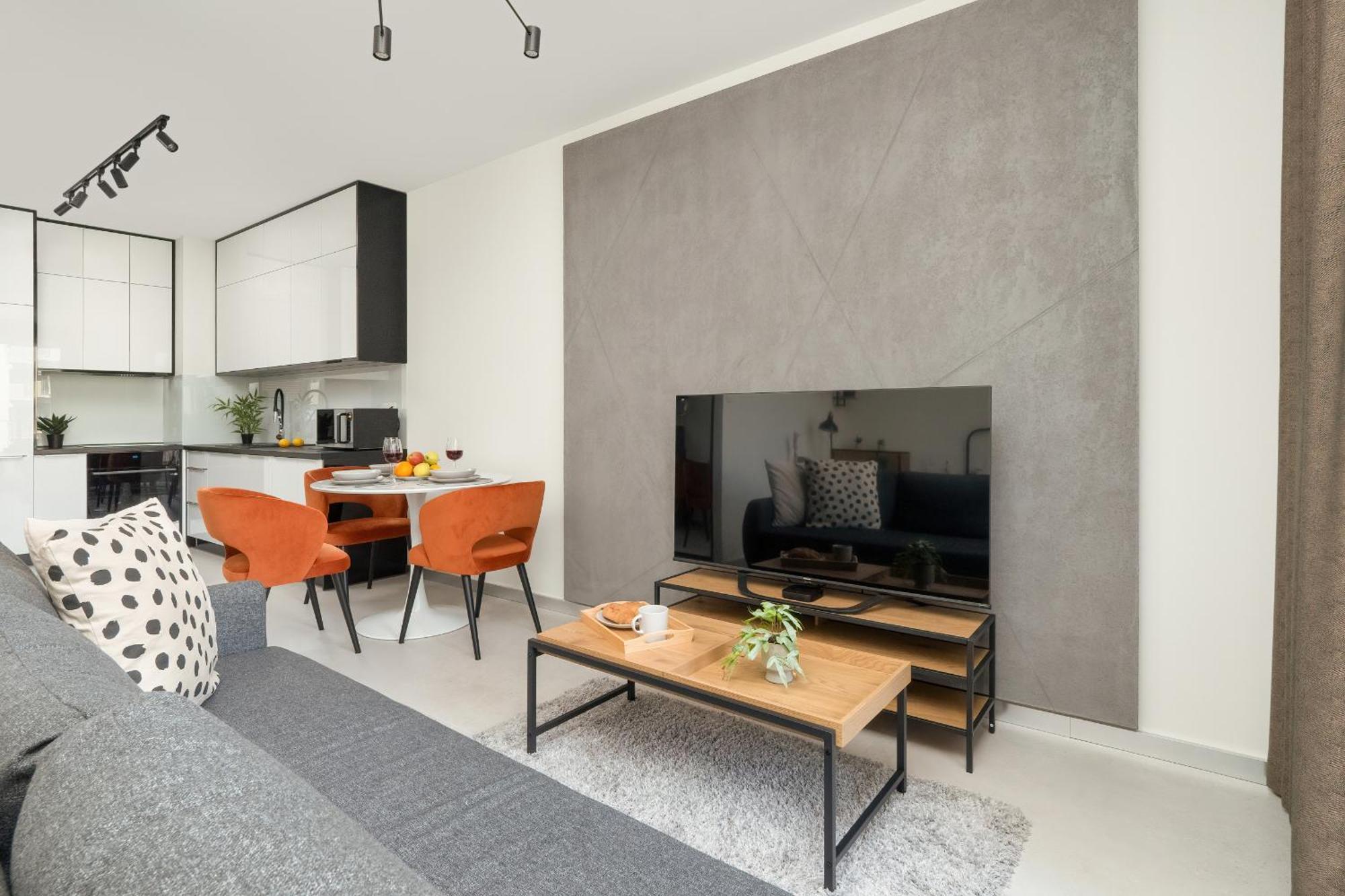Luksusowe Studio W Lodzi Z Biurkiem, Balkonem I Klimatyzatorem By Renters Prestige מראה חיצוני תמונה