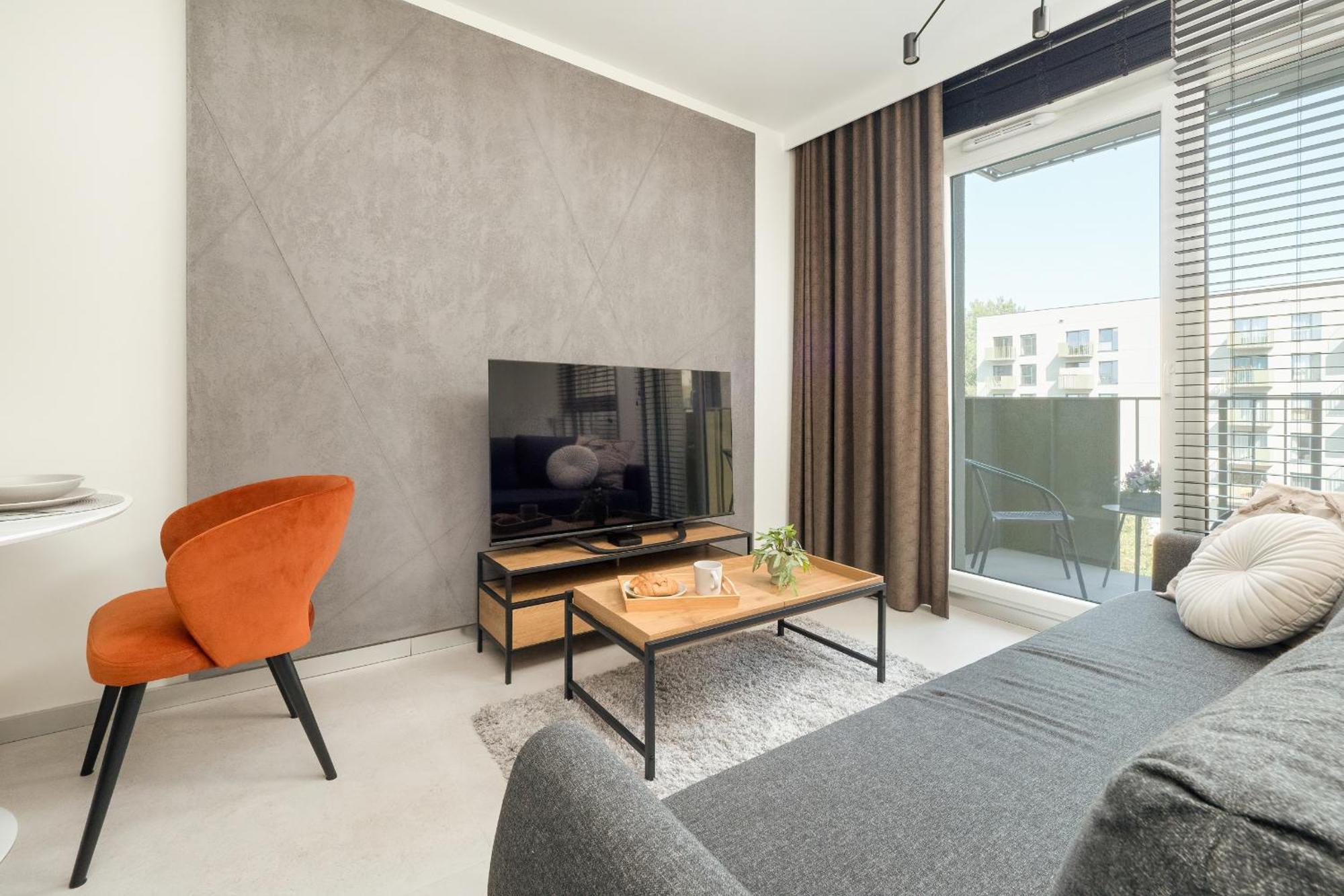 Luksusowe Studio W Lodzi Z Biurkiem, Balkonem I Klimatyzatorem By Renters Prestige מראה חיצוני תמונה
